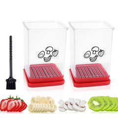 Fruit Speed Cup Slicer With Push Plate Egg Slicer Strawberry Banana Cutter Quickly Making Fruit Vegetable Salad Kitchen Gadget